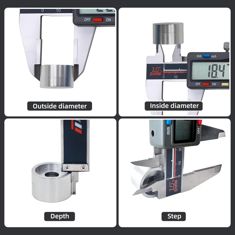 MIORIT Digital Caliper, 0-6 Inch/150mm Stainless Steel Vernier Caliper Digital Micrometer with Large Screen, Easy Switch from Inch Metric Fraction - Image 5